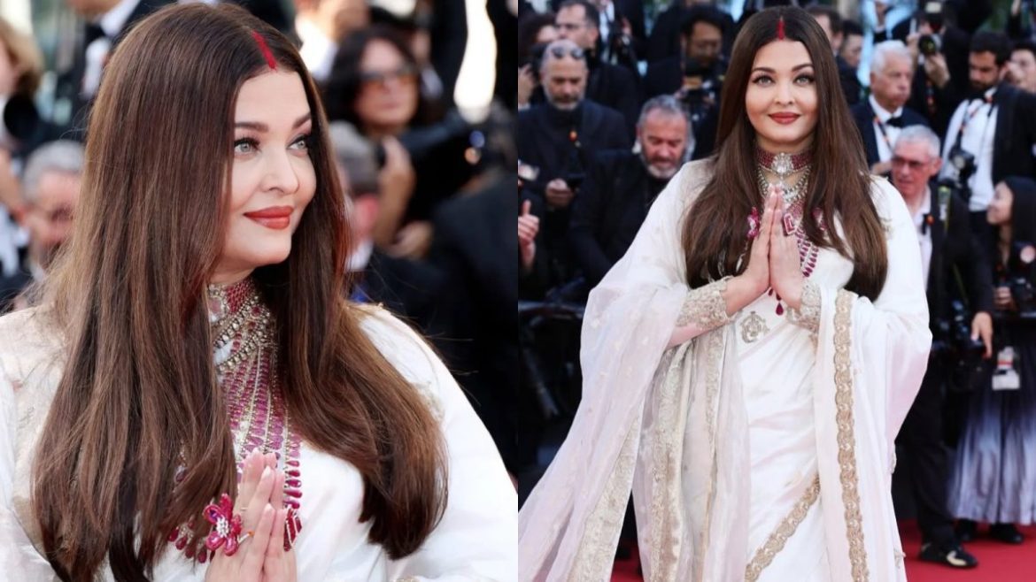 Aishwarya Cannes Look: ऐश्वर्या राय बच्चन ने कांस में बिखेरा फैशन का जलवा, सिंदूर किया फ्लॉन्ट, यूजर्स बोले- लंबे समय बाद अच्छे कपड़ों में देखा