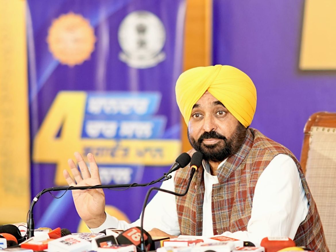AAP सरकार के 4 साल: मुख्यमंत्री भगवंत सिंह मान ने गिनाईं उपलब्धियां, कहा—हर गारंटी की पूरी की गई