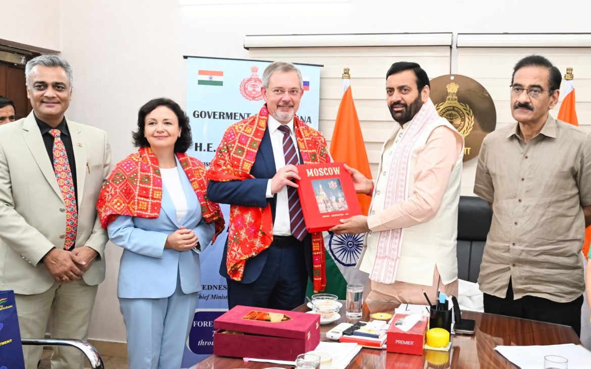 हरियाणा के मुख्यमंत्री नायब सैनी ने रूस के राजदूत से की मुलाकात, राज्य की अंतरराष्ट्रीय भागीदारी को बढ़ावा