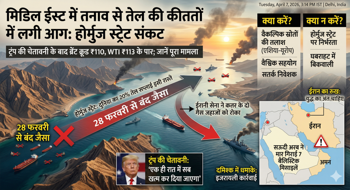 Crude Oil Price Today: ट्रंप की चेतावनी के बाद कच्चे तेल में भयंकर तेजी, ₹113 के पार पहुँचा क्रूड; जानें भारत पर क्या होगा असर