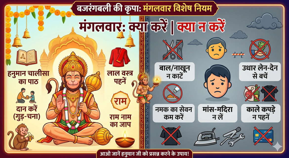 Mangalwar Dos and Don'ts: मंगलवार को भूलकर भी न करें ये काम, वरना भुगतने पड़ सकते हैं भारी परिणाम