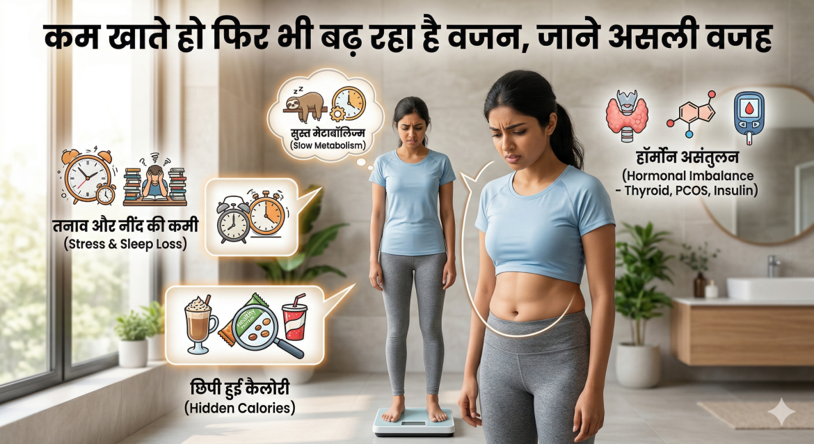 कम खाते हैं फिर भी बढ़ रहा है वजन? कहीं आप भी तो नहीं कर रहे ये 5 गलतियां!