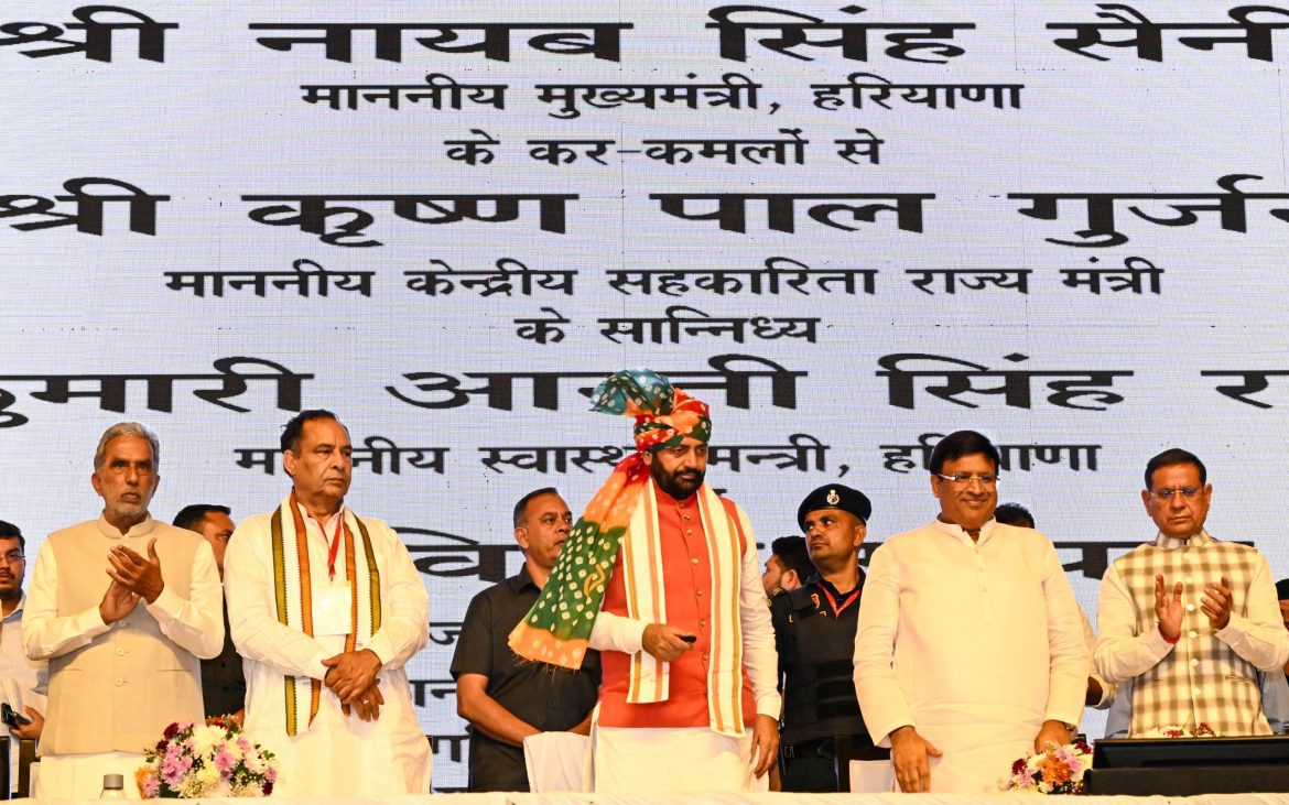 फरीदाबाद रैली में मुख्यमंत्री नायब सिंह सैनी ने किया विकास परियोजनाओं का शिलान्यास
