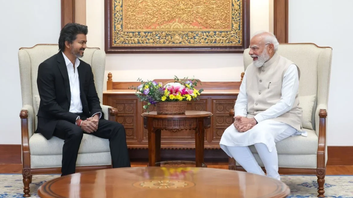 दिल्ली पहुंचे तमिलनाडु के मुख्यमंत्री सी. जोसेफ विजय: प्रधानमंत्री मोदी से की मुलाकात, कावेरी और मछुआरों के मुद्दों पर चर्चा