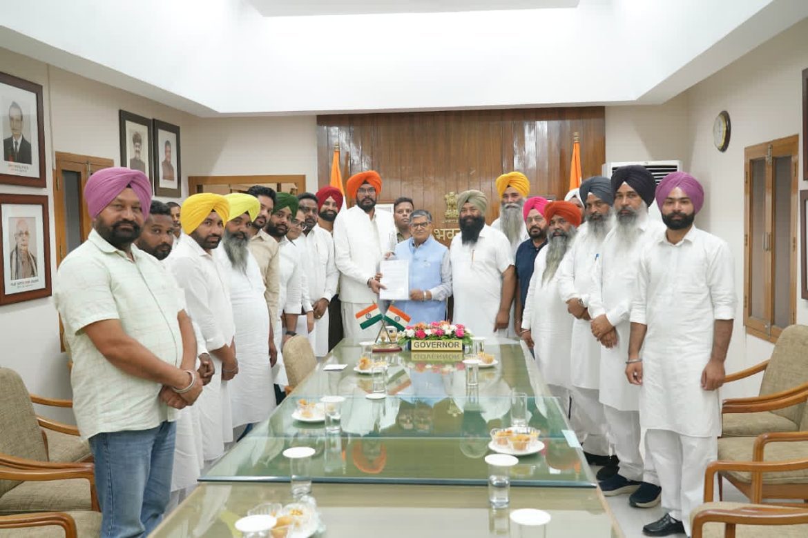 उझ नदी पर बांध निर्माण की मांग, AAP विधायक कुलदीप सिंह ने राज्यपाल गुलाब चंद कटारिया से की मुलाकात