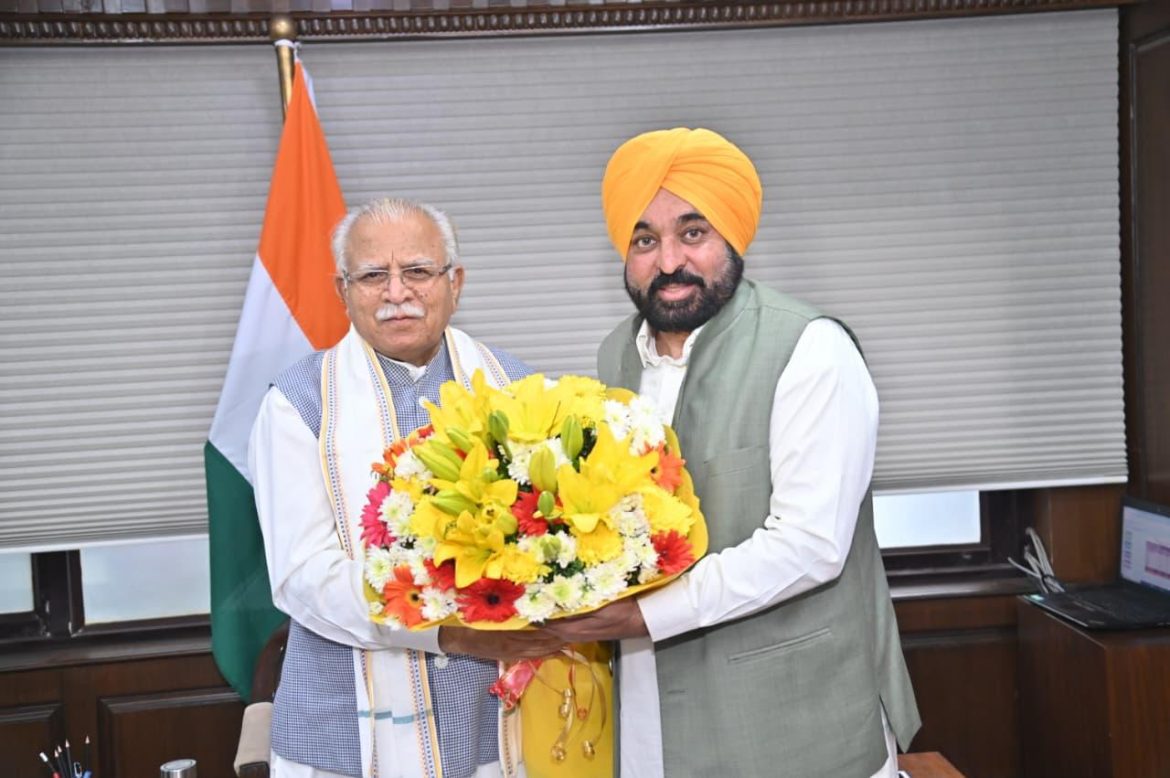 भगवंत मान ने मनोहर लाल खट्टर से की मुलाकात, पंजाब में बिजली और कोयले की निर्बाध आपूर्ति का मिला भरोसा