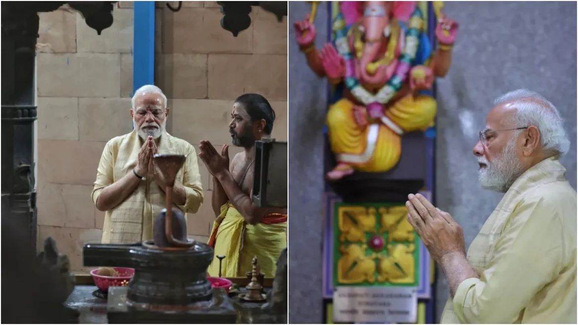 प्रधानमंत्री नरेंद्र मोदी ने सरकार प्रमुख के तौर पर 25 साल पूरे, विनायक मंदिर में पूजा कर दोहराया देश सेवा का संकल्प
